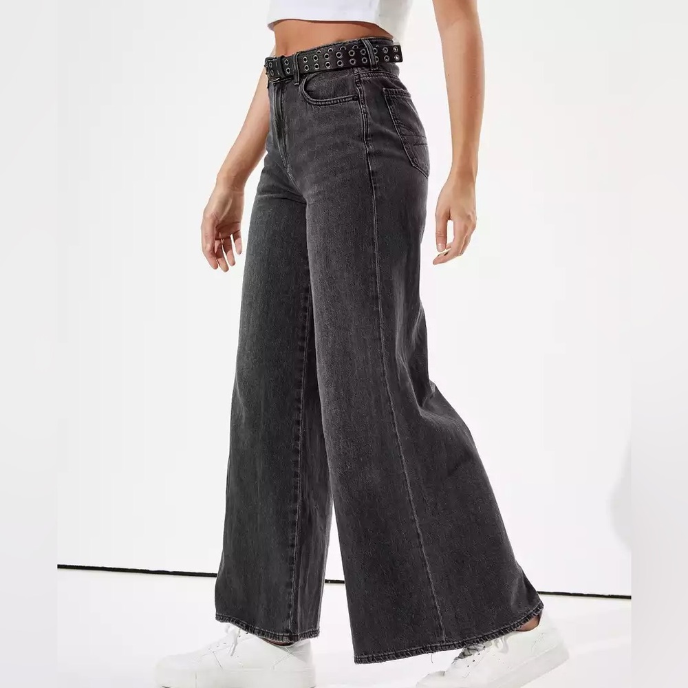 American Eagle super wide black jeans